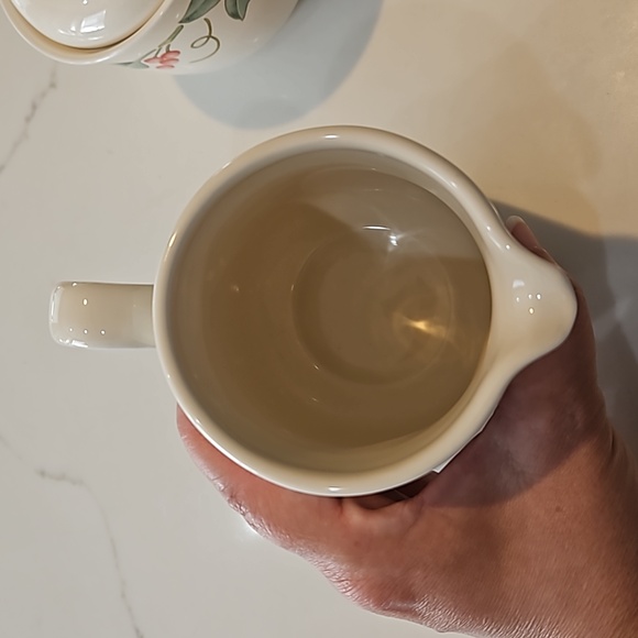 Corelle Coordinates Abundance Stoneware Creamer & Sugar Fruit Pattern Multicolor - Picture 4 of 7